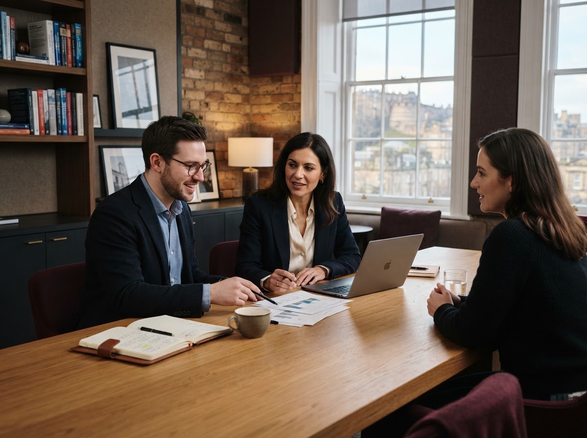 Pillar Wealtmere analysts discussing risk profiling methodology